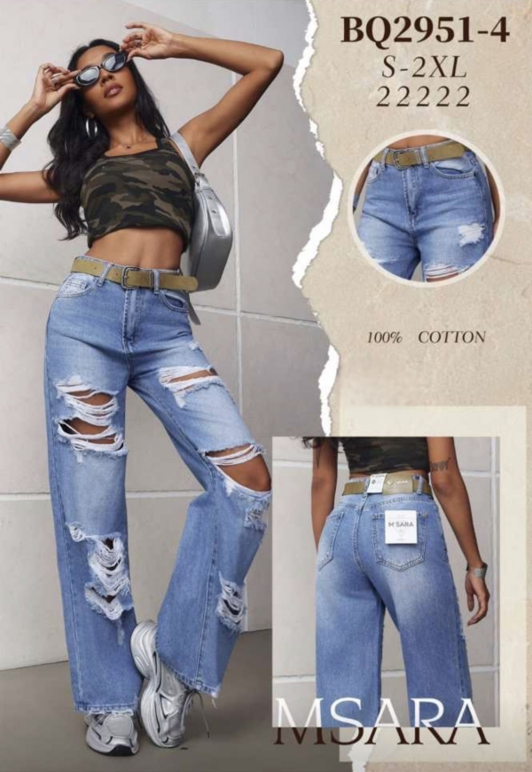 Spodnie damskie jeans Roz S-2XL, 1 Kolor .Paczka 10 szt